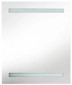 Καθρέφτης Μπάνιου με Ντουλάπι &amp; Φωτισμό LED Γκρι 50x14x60 εκ. - Γκρι