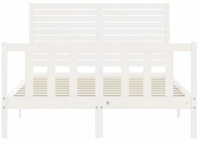 vidaXL Σκελετός Κρεβ. Χωρίς Στρώμα Λευκό 120x200 εκ Μασίφ Πεύκο