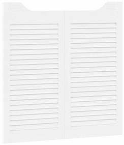 Ανοιγόμενες πόρτες Louvred Design 2 ζευγών Λευκό 80x80 cm 4107137