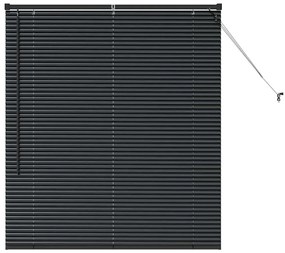 vidaXL Ρολό Παραθύρου με κουρτίνες Μαύρο Αλουμίνιο