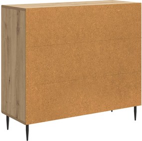 vidaXL Πλαϊνό γραφείο Artisan Δρυς 89 x 34,5 x 80 εκ