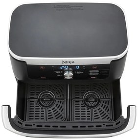 Διπλή φριτέζα με ζεστό αέρα Ninja AF500EU, 10,4 l, 7 προγράμματα, Χρονοδιακόπτης, Ανεξάρτητες ζώνες, Μαύρο