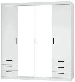 Ντουλάπα Ester 4D6S τετράφυλλη-Leuko