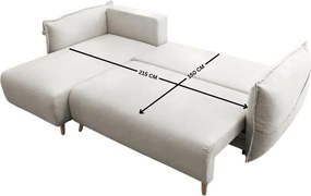 Corner Sofa-Bed Puffy - Cream Cream