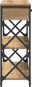 vidaXL Κονσόλα Τραπέζι artisan δρυς 75 x 28 x 75 εκ