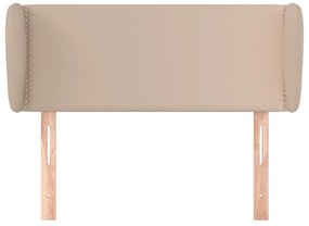 vidaXL Κεφαλάρι με Πτερύγια Καπουτσίνο 83x23x78/88 εκ. Συνθετικό Δέρμα