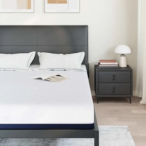 vidaXL Στρώμα Λευκό και Μπλε 140 x 190 cm Pěna