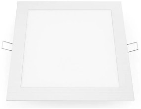 Panel Led Χωνευτό Plato1840SW 18W 4000K 1460lm White Aca Τετράγωνο Αλουμίνιο