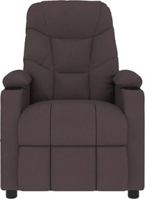 vidaXL Πολυθρόνα Μασάζ Σκούρο Καφέ Υφασμάτινη