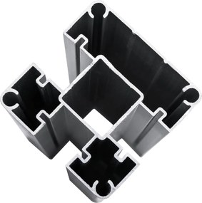 vidaXL Πάνελ Φράχτη 8 pcs WPC και Αλουμίνιο Γκρι