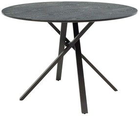 Tραπέζι Cerco 235-000031 Φ120x75cm Black Mdf,Μέταλλο
