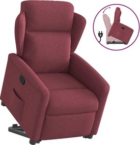 vidaXL Πολυθρόνα Ανακλινόμενη με Ανύψωση Μπορντό Υφασμάτινη