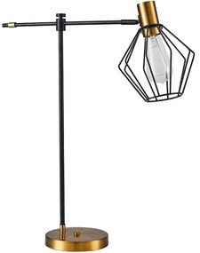 Φωτιστικό Επιτραπέζιο Adept 77-8339 46x16x56cm 1xE27 60W Black-Gold Homelighting Μέταλλο