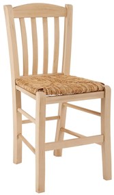 Καρέκλα MONTE C10376.02 Καφενείου με Ψάθα Άβαφη 41x35x89 εκ.