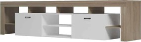 Έπιπλο τηλεόρασης Liner sonoma-λευκό 210x40x50εκ