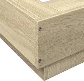 vidaXL Πλαίσιο Κρεβατιού Sonoma Δρυς 90x200 εκ. Επεξεργασμένο Ξύλο