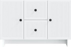 vidaXL Πλαϊνό γραφείο Λευκό 89 x 34,5 x 60 εκ. Επεξεργασμένο Ξύλο