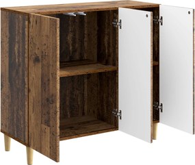 vidaXL Πλαϊνό γραφείο Παλαιωμένο ξύλο 89 x 34,5 x 80 εκ