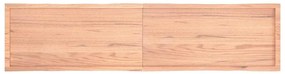 vidaXL Επιφ Τραπεζιού Αν Καφέ 220x50x(2-6)εκ.Ακατέργ. Μασίφ Ξύλο Δρυός