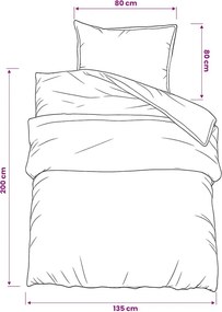vidaXL Σετ Παπλωματοθήκη Ροζ 135x200 cm Βαμβακερό