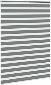 vidaXL Ζέβρα τυφλή Σκούρο Γκρι Πλάτος υφάσματος 160,9 εκ. Πολυεστέρας