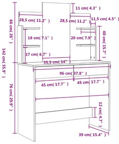 ΜΠΟΥΝΤΟΥΑΡ ΜΕ ΚΑΘΡΕΦΤΗ ΜΑΥΡΟ 96 X 39 X 142 ΕΚ. 837575