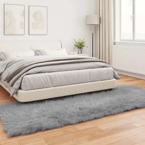 vidaXL Χαλί από τεχνητό πρόβειο δέρμα TAFALLA Γκρι 80 x 250 cm