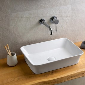 Karag LT2261 Επικαθήμενος Νιπτήρας Πορσελάνης 49x35x11cm Λευκός