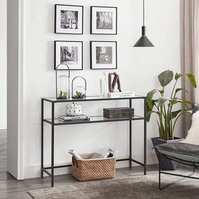 Μπουφές  Μαύρο / Διάφανο CLEZUA 90x30x80