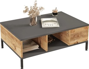Τραπεζάκι Σαλονιού Atlantic Πεύκο / Ανθρακί OFROL 90x60x33.1