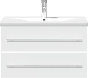 vidaXL Ντουλάπι Μπάνιου με Ενσωματωμένο Νιπτήρα Λευκό