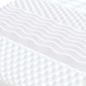 vidaXL Στρώμα Αφρού 7 Ζωνών Σκληρότητα 20 ILD Λευκό 80x220 εκ.