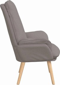 vidaXL Πολυθρόνα Taupe 69 x 74 x 93 εκ. Ύφασμα και Κόντρα Πλακέ