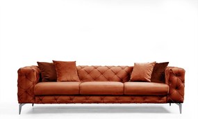 Τριθέσιος Καναπές Πορτοκαλί COMO 90x237x70