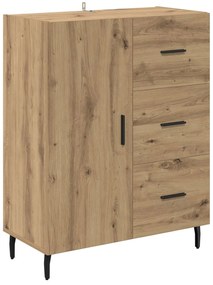 vidaXL Highboard με συρτάρι 2 pcs Artisan Oak Σύνθετο Ξύλο και Γυαλί