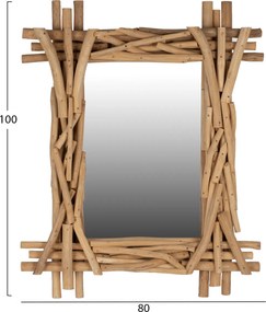 ΚΑΘΡΕΠΤΗΣ HM9372 ΑΠΟ ΜΑΣΙΦ ΞΥΛΟ ΤEAK ΦΥΣΙΚΟ 100X80Y ΕΚ.