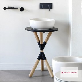 Scarabeo Cross Ardesia Φ52 Solid Wood - Βάση για νιπτήρα