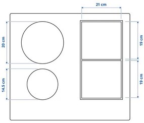 KOLSTAN επαγωγική εστία/IKEA 500, 58 cm 105.594.60