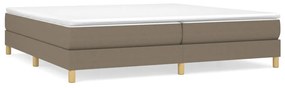 vidaXL Κρεβάτι Boxspring με Στρώμα Taupe 200x200 εκ. Υφασμάτινο