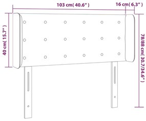 ΚΕΦΑΛΑΡΙ ΚΡΕΒΑΤΙΟΥ LED ΚΡΕΜ 103X16X78/88 ΕΚ. ΥΦΑΣΜΑΤΙΝΟ 3123665