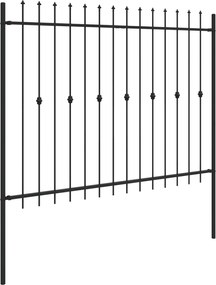 vidaXL Φράχτης με Σπίθες Μαύρο 200 x 200 cm