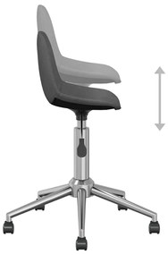 vidaXL 3086063  Swivel Dining Chairs 6 pcs Dark Grey Fabric (3x333466)