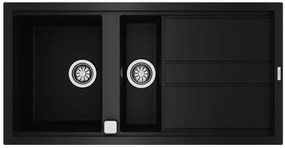 TEKA NOVA 60 B-TG 1 1/2B 1D  Ένθετος Γρανιτένιος νεροχύτης Μαύρος Μ100xΠ51εκ