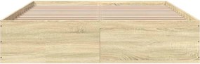 vidaXL Πλαίσιο Κρεβατιού Sonoma Δρυς 150x200 εκ. Επεξεργασμένο Ξύλο