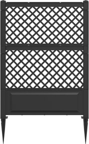 vidaXL Πλέγμα με Ακίδα Ανθρακί 99 x 6 x 165 εκ. PP