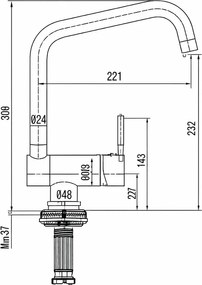 Tema Window 67005 Inox Matt – Μπαταρία Κουζίνας για Παραθύρο
