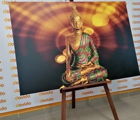 Εικόνα του αγάλματος του Βούδα με αφηρημένο φόντο