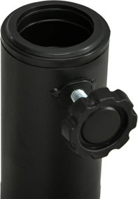 Βάση ομπρέλας από σκυρόδεμα 18 κιλών ομπρέλα, στρογγυλή βάση για ομπρέλα 32/38/48mm μαύρη