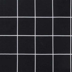 Μαξιλάρια Παλέτας 2 τεμ. Μαύρα Καρό από Ύφασμα Oxford - Μαύρο