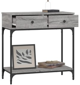 vidaXL Τραπέζι Κονσόλα Γκρι Sonoma 75x34,5x75 εκ. Επεξεργασμένο Ξύλο